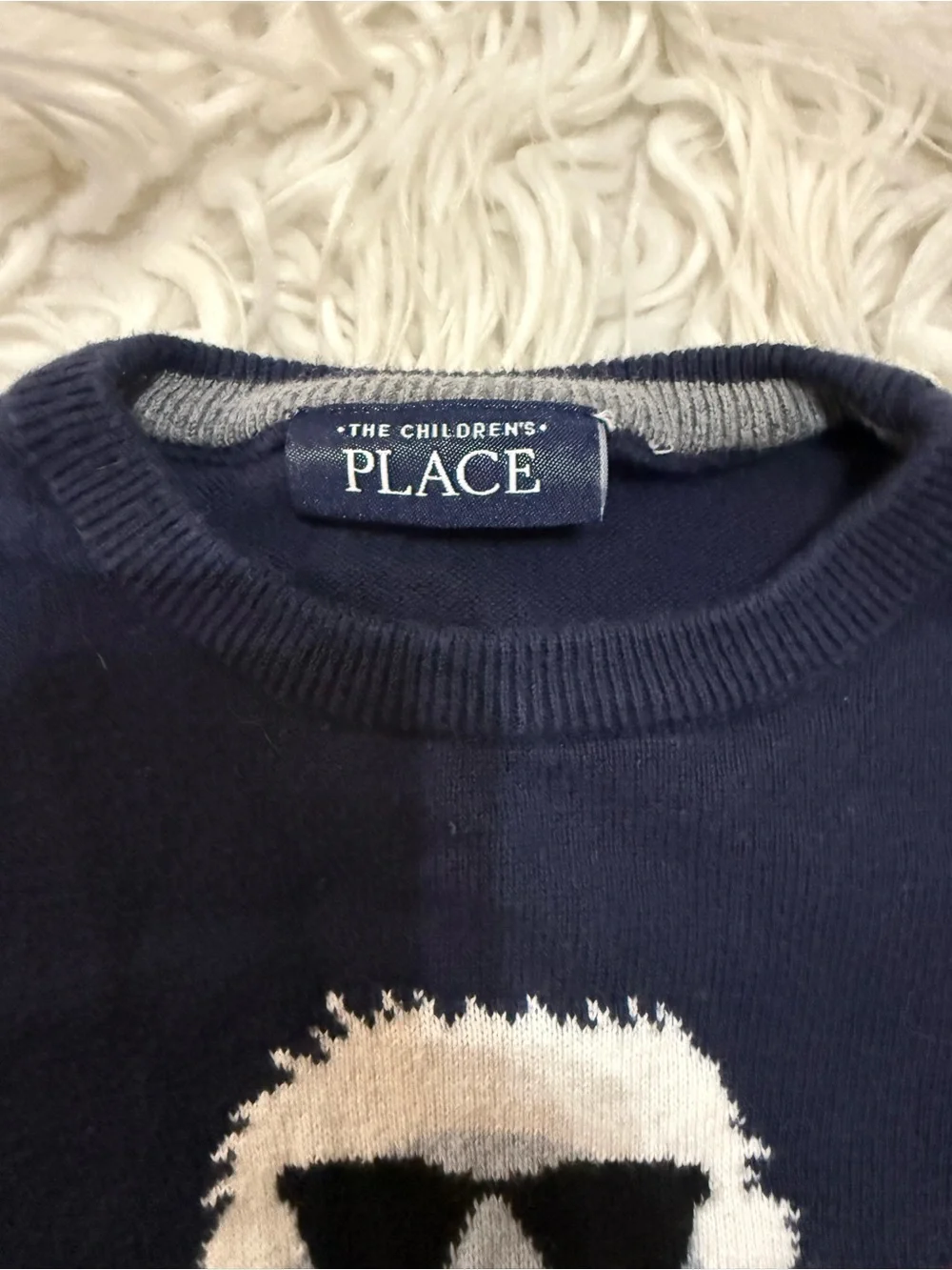 The Children's Place Boys' Navy Yeti Sweater